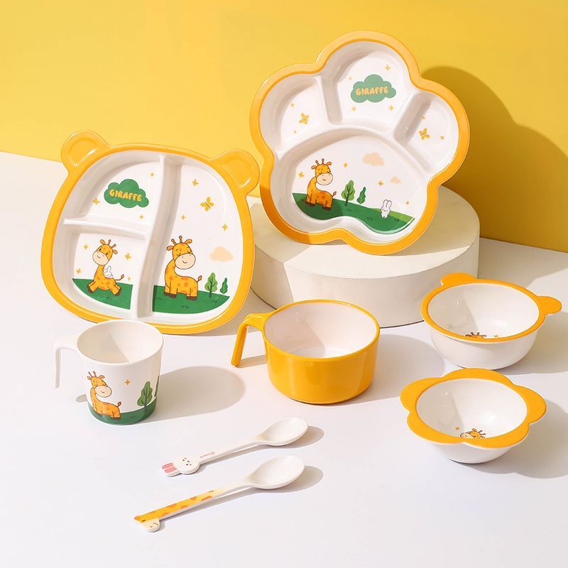 New Product#HiPilu Children's Tableware Baby Food Plate One Week Infant Food Bowl Household Kids Eat