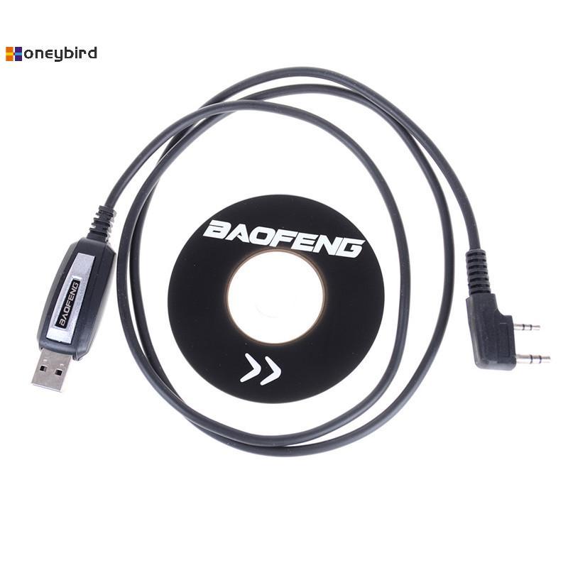 Kaleidoscope 1 ชุด USB 2Pin Programing สายซอฟต์แวร์ CD สําหรับ UV-5R BF-888S วิทยุ