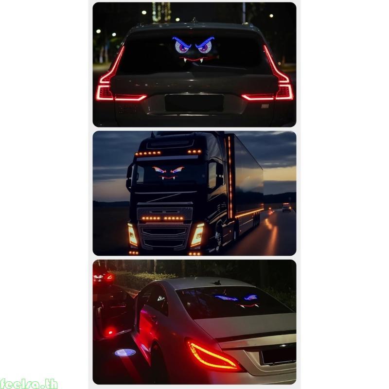 Feela Devil Eyes Light USB Car Lamp Easy Setup Weatherproof PC Bright LED Light Decor