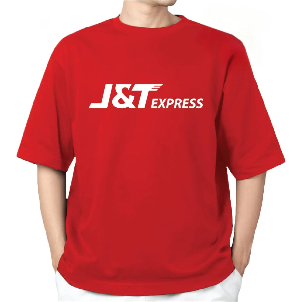 เสื้อ J&T เสื้อยืดคอกลม 100% Cotton สกรีนลายขนส่ง ซับเหงื่อ ระบายอากาศ มี3สี Unisex S-5XL [COD | พร้อมส่ง]