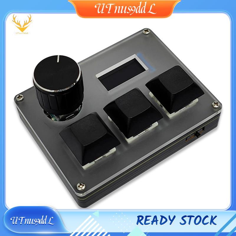 [UTnus9ddL] คีย์บอร์ดแบบกําหนดเองแบบมีสาย 3 ปุ่ม Blue Switch OSU คีย์บอร์ดเกมพร้อมหน้าจอลูกบิด RGB C