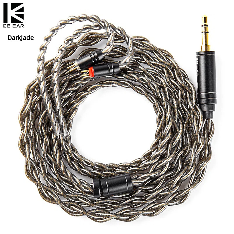 KBEAR DarkJade 4 Core Silver-plated ทองแดง SilverFoil Wire หูฟังสายความละเอียดสูง Balance สาย 3.5/4.4 มม.