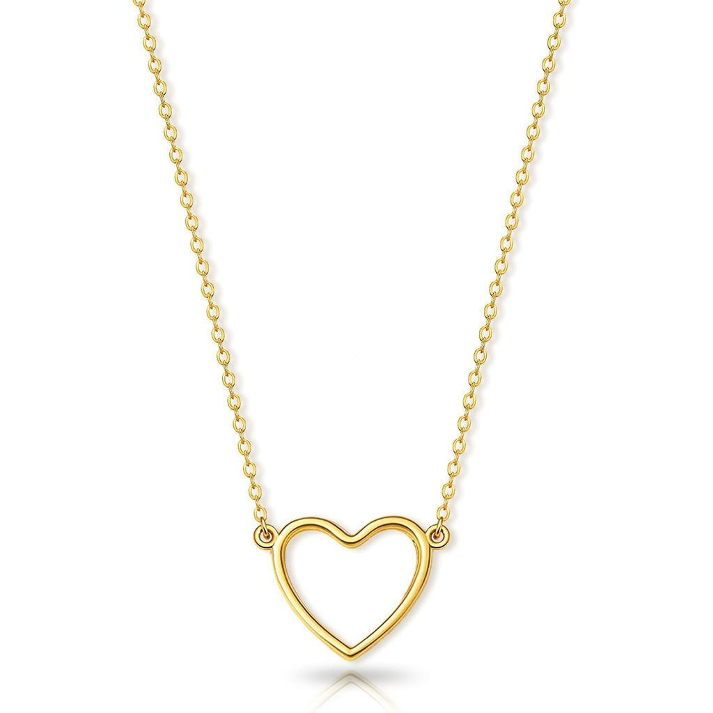 Zeffy สร้อยหัวใจน่ารัก 18K Gold/Silver Plated จี้ Choker โซ่สำหรับผู้หญิง เครื่องประดับวันวาเลนไทน์