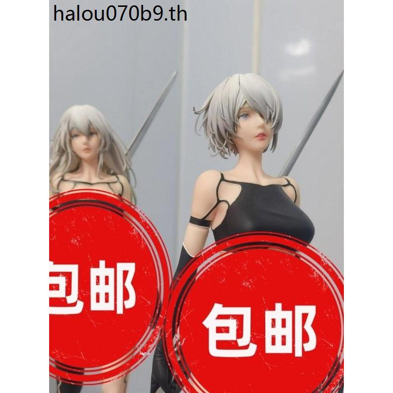 อะนิเมะในประเทศ Nier Mechanical Era A2 Battle Damaged Nier ผมยาวผมสั้น 1/4 ยืนรูปปั้นรูป