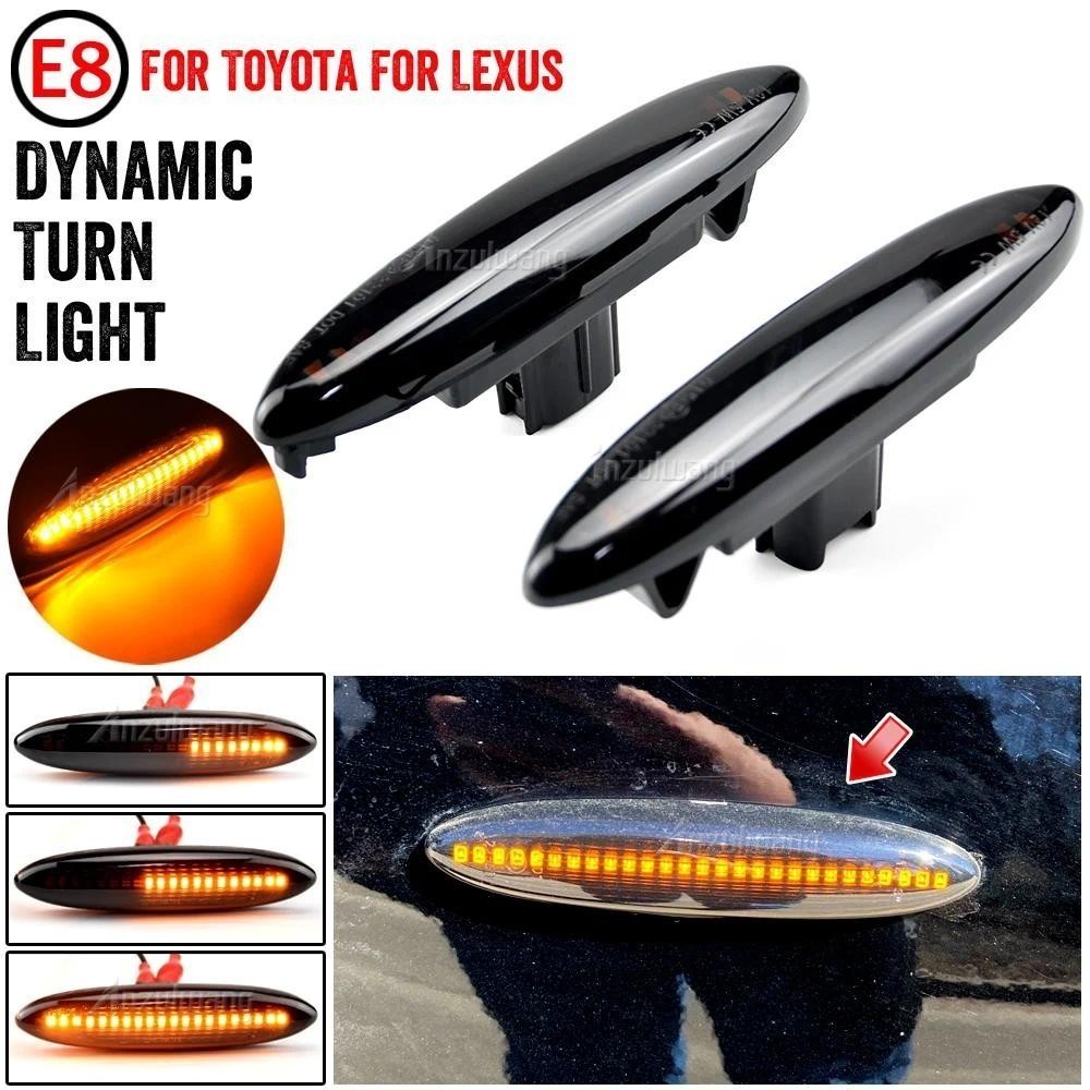 1 คู่ Led แบบไดนามิกด้านข้างไฟเลี้ยวไฟสัญญาณสําหรับ Lexus IS250 IS350 SC430 Toyota MARK X REIZ CROWN