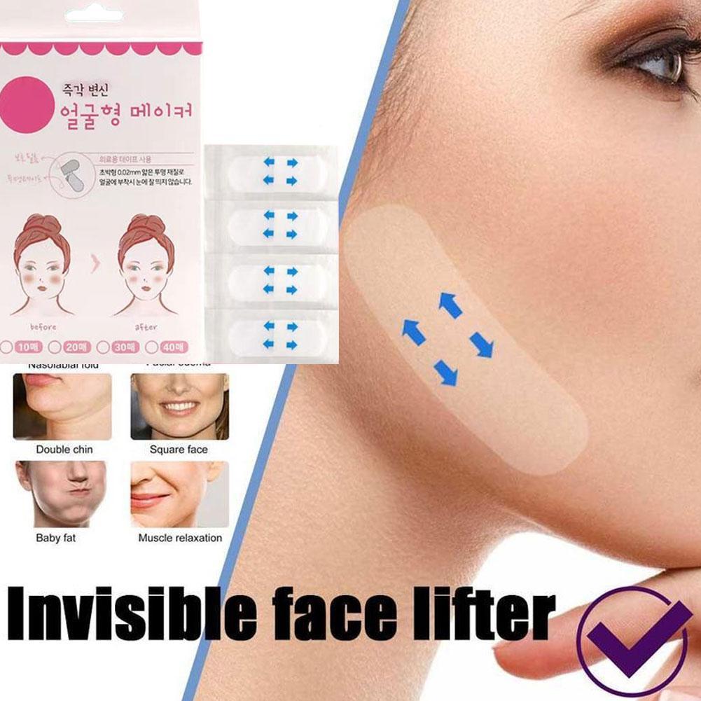 ❦ไดอะดู❦ กล่องธรรมชาติ Traceless พลาสติก Face Patch ที่มองไม่เห็น Patch Patch V ไม่มีรอยต่อยกแต่งหน้