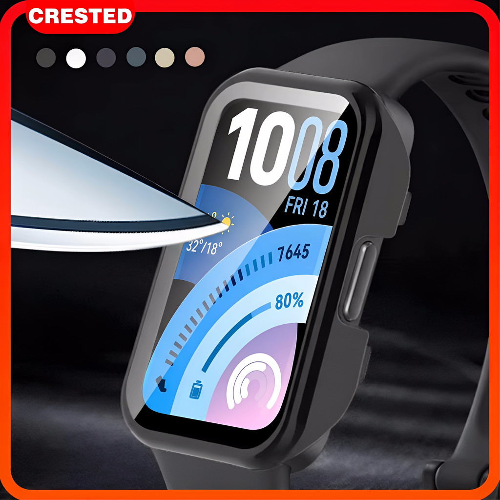 PC Case สำหรับ Huawei band 11 / 11 Pro /10 9 8 NFC กระจกนิรภัยป้องกันหน้าจออุปกรณ์เสริม smartwatch Huawei band 10 9 8