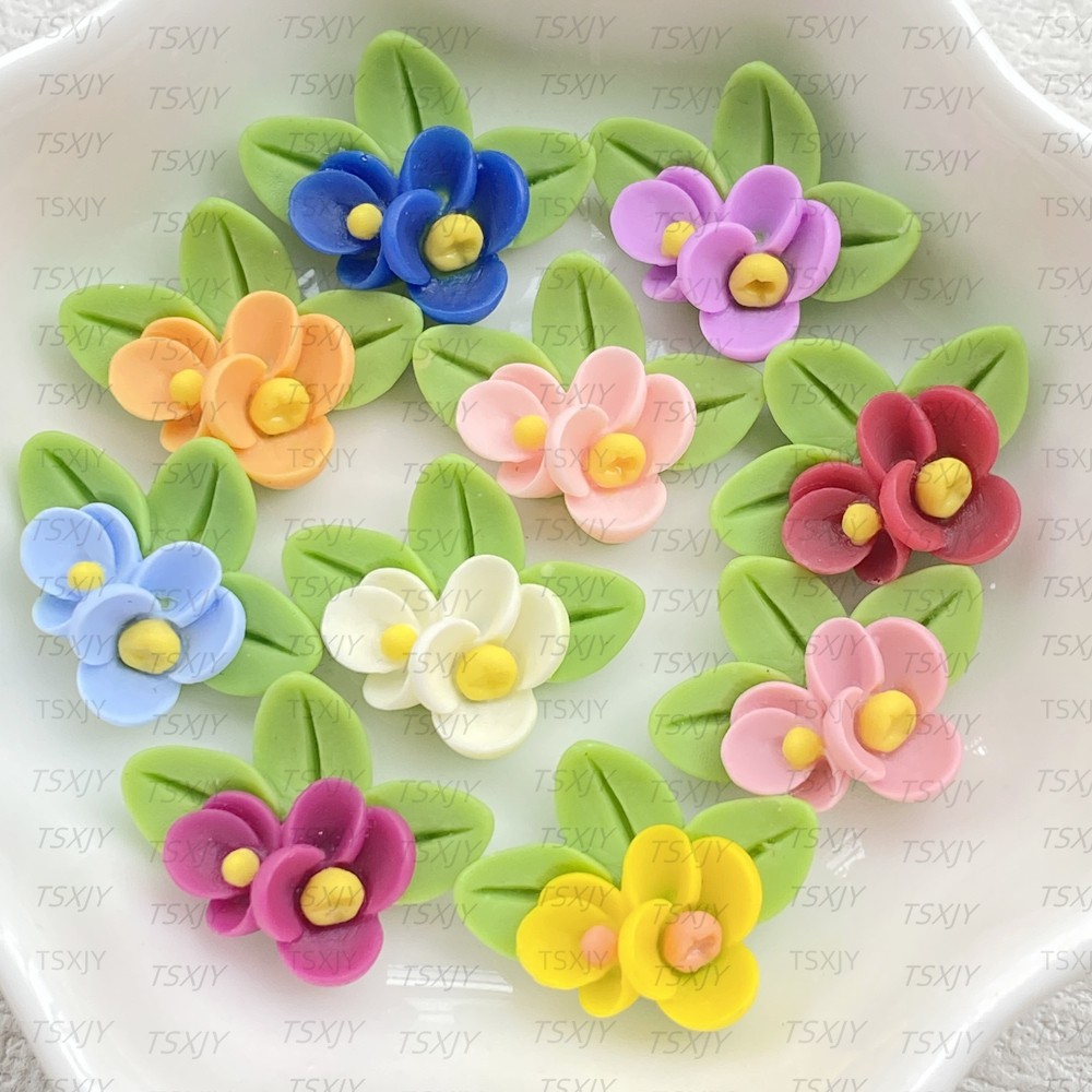 20 ชิ้นเรซิ่นน่ารักผสมสีดอกไม้/เล็บอุปกรณ์เสริมแบนกลับ Rhinestone DIY งานแต่งงานสมุดภาพตกแต่งคริสต์มาสหัตถกรรม ราคา ถูกที่สุด ดีลบีเคเค แกลเลอรีภาพที่ 8