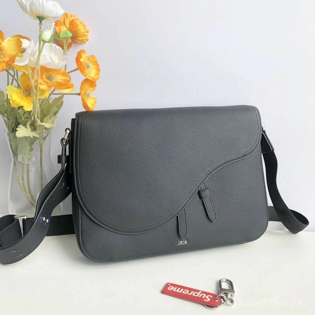 Dior Oblique Black Granular Calf Leather Messenger Bag Is Fashion Crossbody Bag, Logonomic Black and