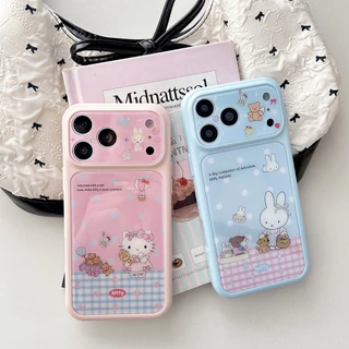 [เคสโทรศัพท์ Epoxy/HelloKett Miffy Rabbit/การ์ตูนน่ารัก/Appearance สูง] เหมาะสําหรับ iPhone 13 14 15 16 17 pro max รวมทุกอย่างเคส TPU นุ่มกันกระแทก