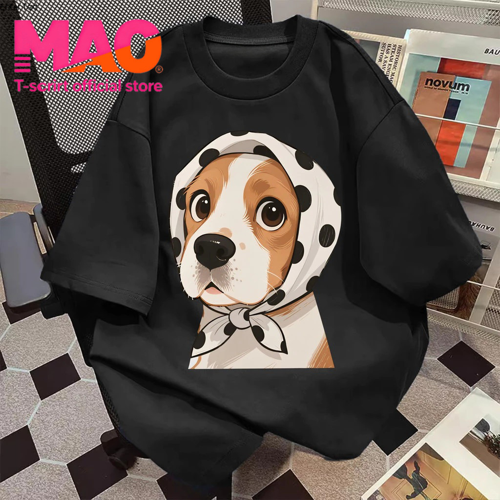 COD✅ (จัดส่งในกรุงเทพฯ) MAO Shop เสื้อยืดแขนสั้นพิมพ์ลายสวยงาม ทรง Oversize แฟชั่นยอดนิยม #486