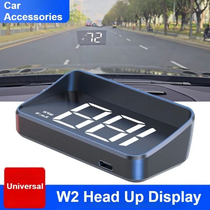 รถ Head-Up จอแสดงผล W2 รถ HUD Auto Head-Up จอแสดงผล Digital GPS HUD Speedometer สาย USB Plug and Pla