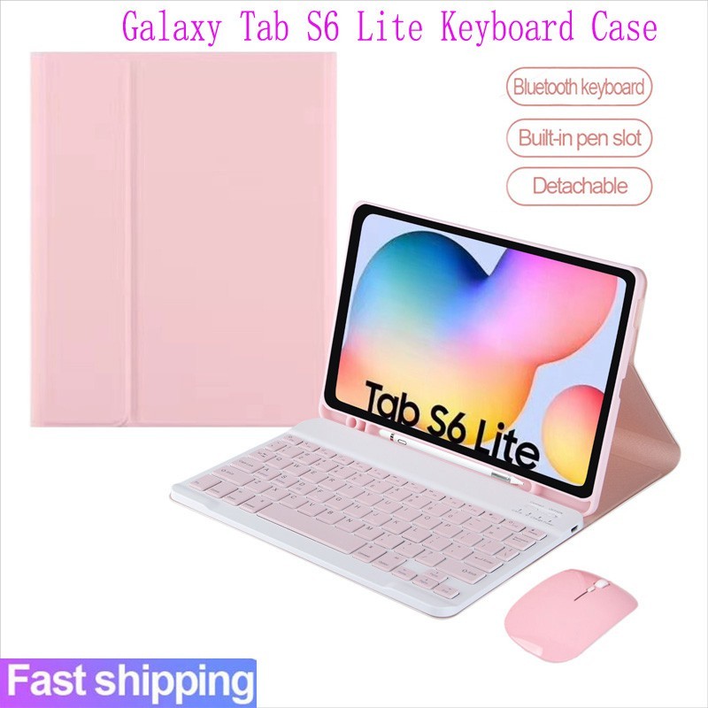 Galaxy Tab S6 Lite กรณีคีย์บอร์ดสําหรับ Samsung Galaxy Tab A9 / A11 / S10 FE + ไร้สายบลูทูธคีย์บอร์ด