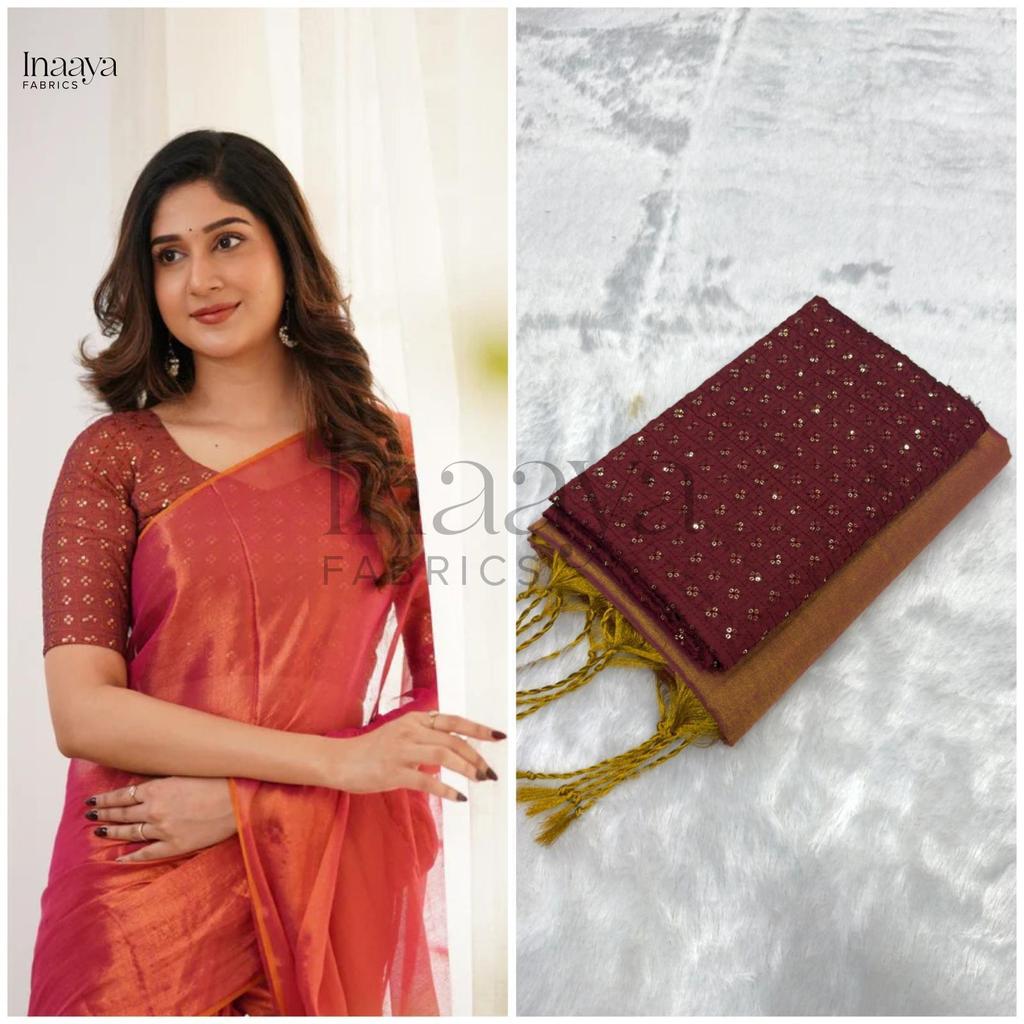 Saree Ethereal Elegance Plain Silk Saree สําหรับผู้หญิง