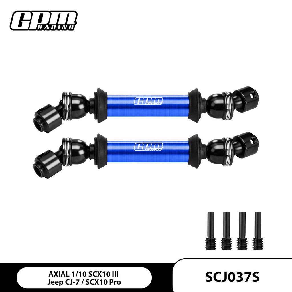 GPM เหล็กคาร์บอนขนาดกลาง + ศูนย์ไดรฟ์เพลาอุปกรณ์เสริมสําหรับ AXIAL 1/10 SCX10 III CJ-7 SCX10 PRO SCJ
