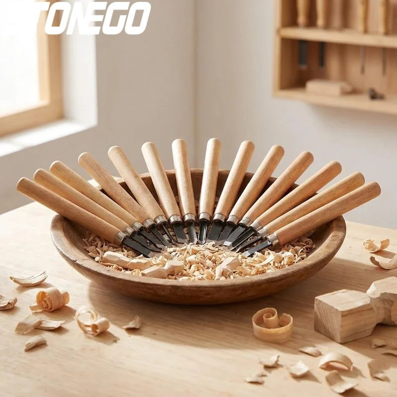 3PCS 6PCS 12PCS Wood Carving Chisels Set Woodworking Hand Tools Knife Gouge for Basic Wood Cut DIY D