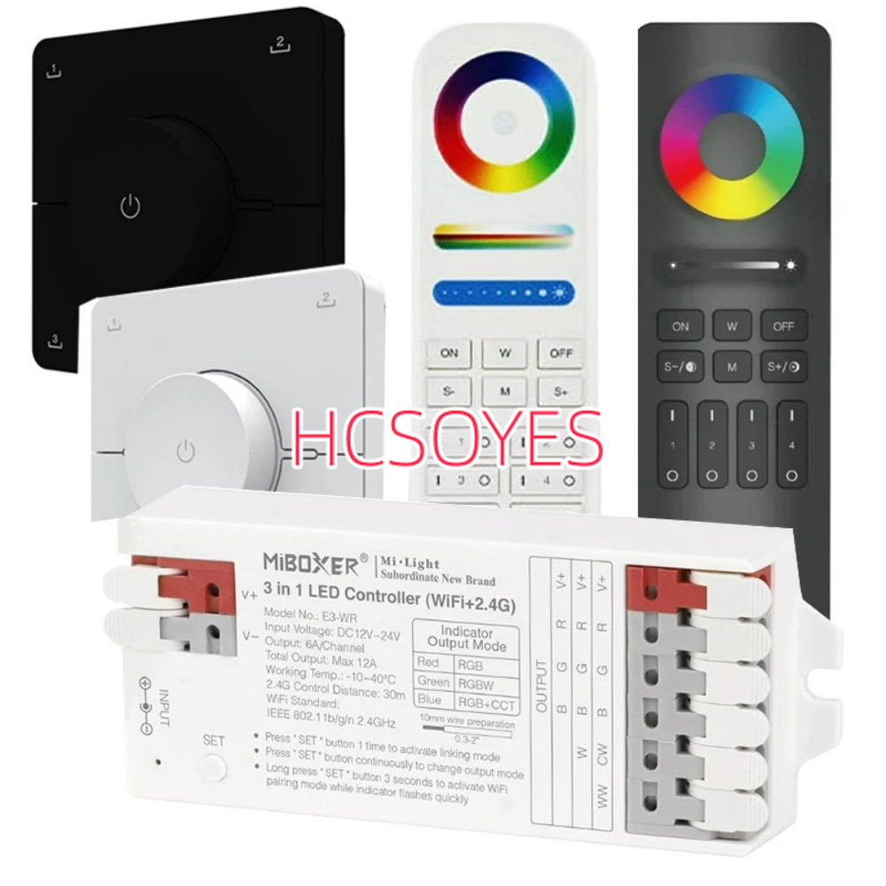 Miboxer (WIFI+2.4G) 2 IN 1/3 IN 1 LED Strip Controller Tuya APP/การควบคุมเสียงของบุคคลที่สาม/รองรับจ