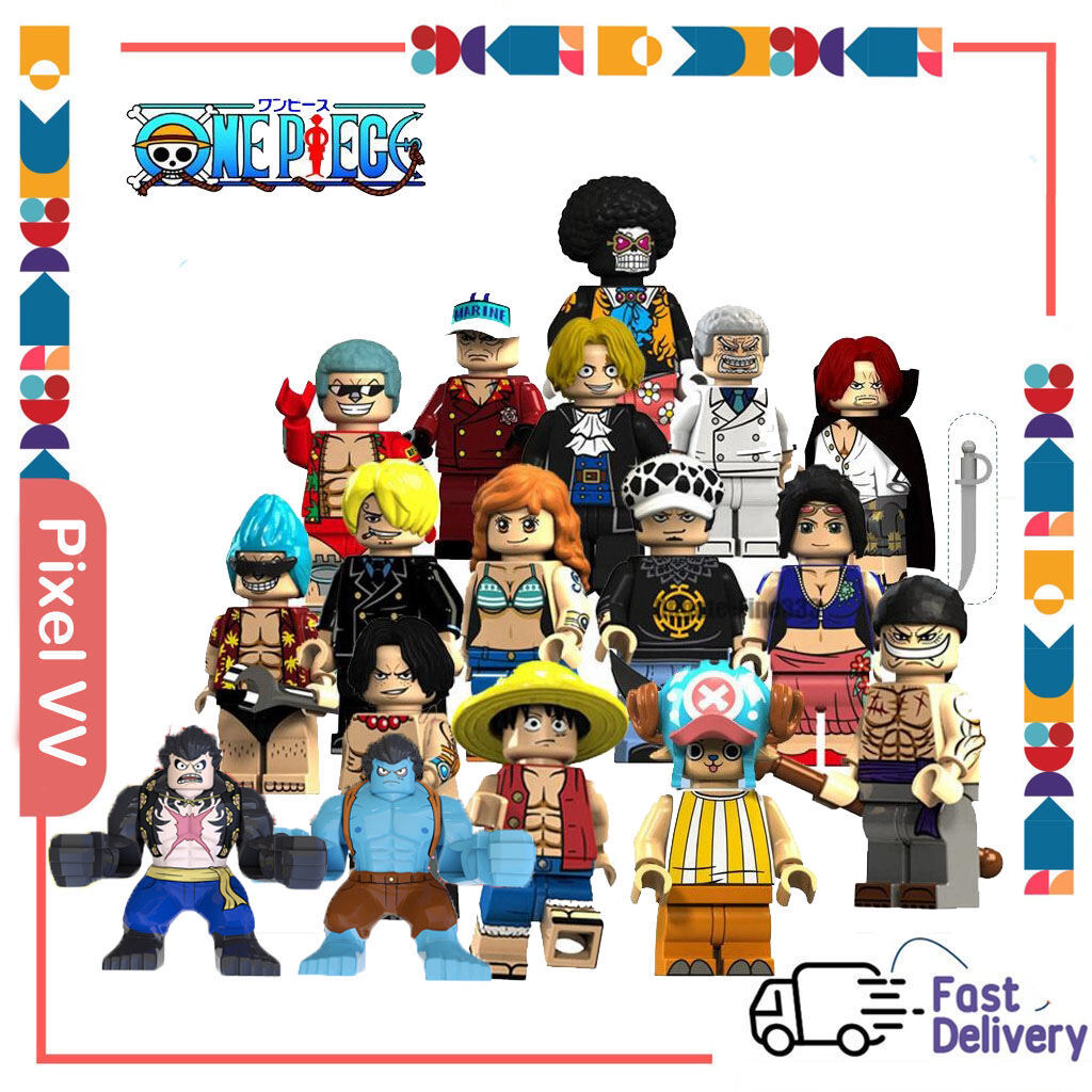 Minifigures การ์ตูน Luffy Zoro Robin Frank Shanks Namie Building Blocks ของเล่นสําหรับ Lego