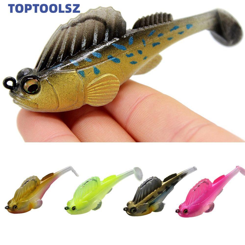 TOPTOOLS อุปกรณ์ตกปลาระดับโปร เหยื่อประดิษฐ์ซิลิโคน Sea Me Ga Bass Shad Perch Pike Wobblers