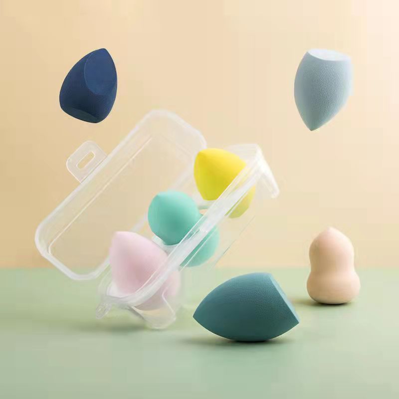 พัฟแป้งฝุ่น พัฟคุชชั่น Influencer Egg Box Beauty Eggs 3 Puffs Plus Storage Box Do Not Eat Powder Wet