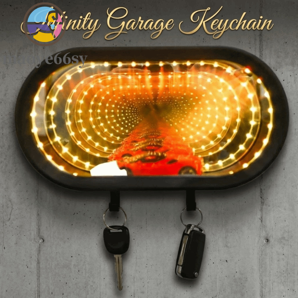 MAOYE66SY พวงกุญแจโรงรถ, Creative Illuminated Garage Key Holder, Practical Mirror สีสัน LED Light ตล