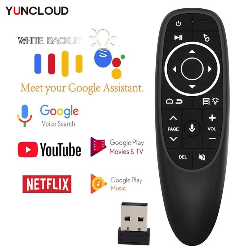 สมาร์ทเสียงรีโมทคอนโทรลไร้สาย Air Fly Mouse 2.4G G10 G10S Pro Gyroscope IR การเรียนรู้สําหรับกล่องที