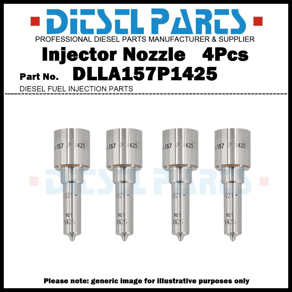 4x ดีเซลหัวฉีดน้ํามันเชื้อเพลิงหัวฉีดเคล็ดลับ DLLA157P1425 สําหรับ Mitsubishi Canter 4.9L 4M50 04451
