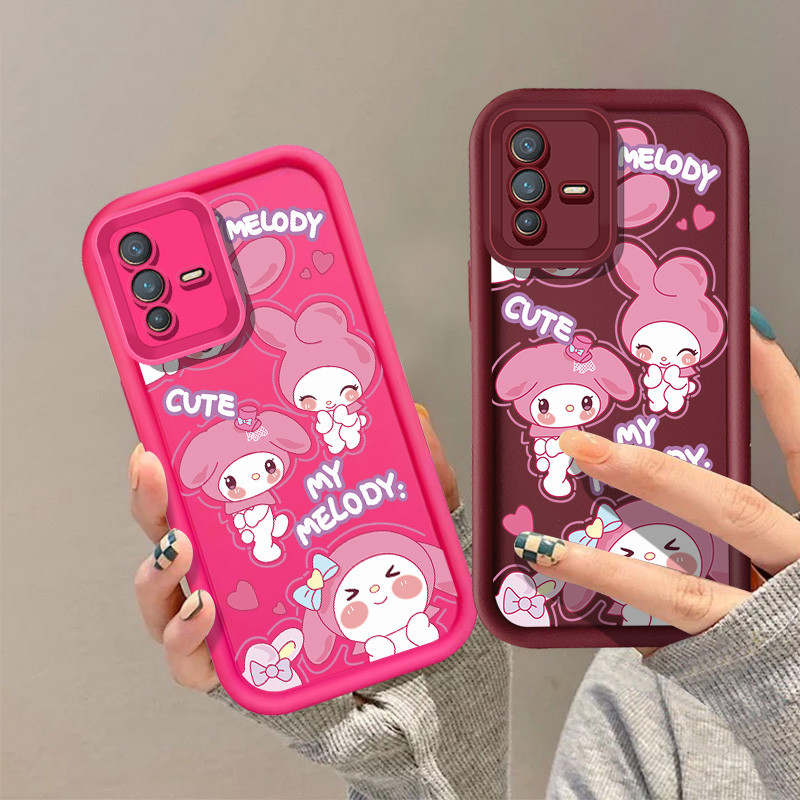 การ์ตูนน่ารัก My Melody ฝาหลังปลอกสําหรับ VIVO V9 V9 Youth V11i เคสโทรศัพท์แบบนุ่มกันกระแทก