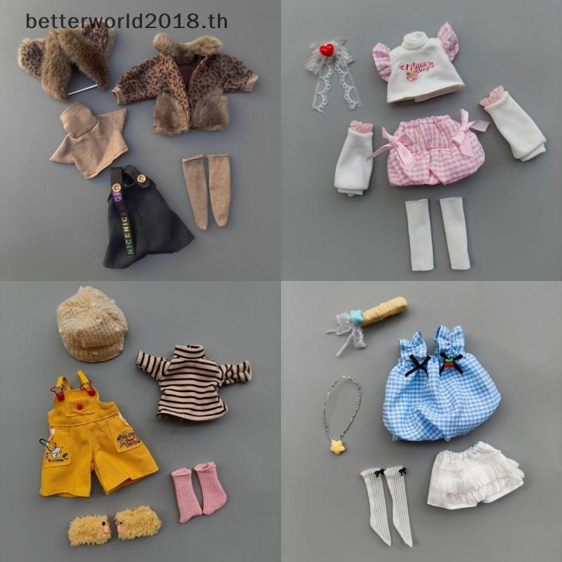 [bet] 1 ชุดขนยาวน่ารักชุดฤดูหนาว 1/6 ตุ๊กตาอุปกรณ์ DIY แต่งตัวของเล่น Universal 30 ซม.เสื้อผ้าตุ๊กตา