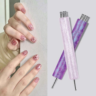 【Local】อเนกประสงค์ 5 กลีบดอกไม้เล็บ Dotting ปากกาเล็บอะคริลิคดอกไม้ Rhinestones ปากกาแต่งเล็บเล็บเครื่องมือแปรง