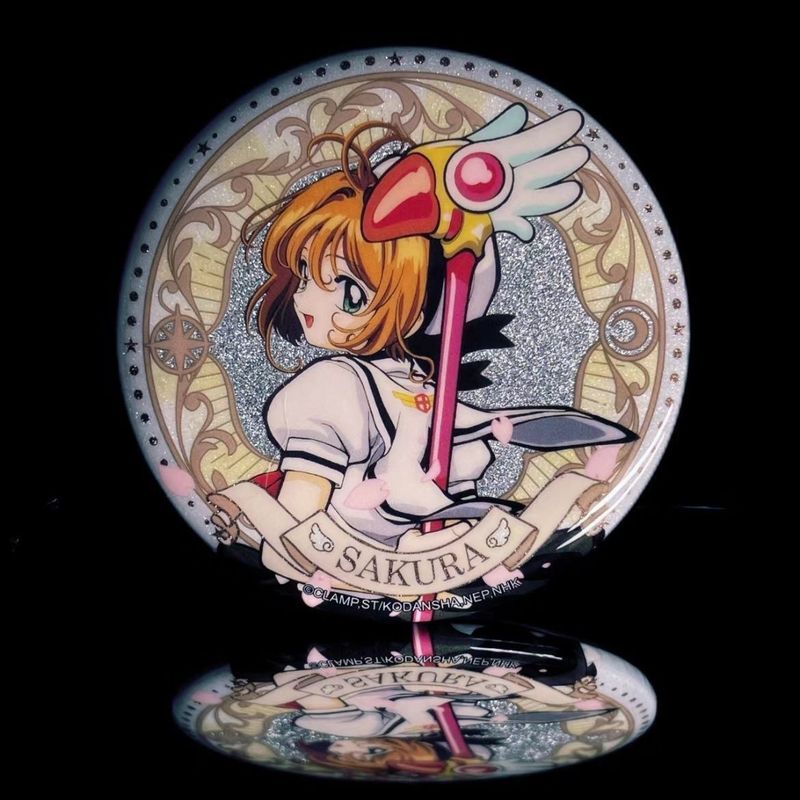 Ybl4.13 Magic Card Girl 25th Anniversary Merchandise Homemade Bar Sakura Fan Peripheral Badge เครื่อ