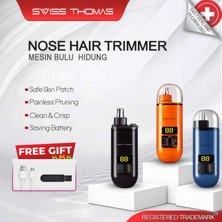 Swiss Thomas Mini Nose Hair Trimmer Rechargeable Mesin Potong Bulu Hidung