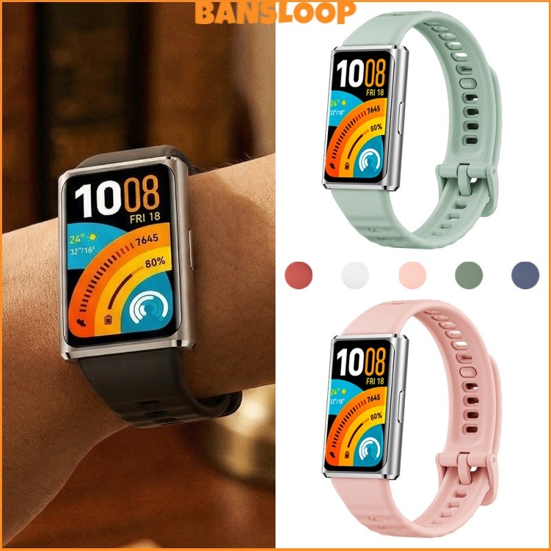 สายซิลิโคน for Huawei Band 11/11 Pro ปรับได้ยางอ่อนสายรัดข้อมือสายรัดข้อมืออุปกรณ์เสริม for Smartwatch Huawei Band 11