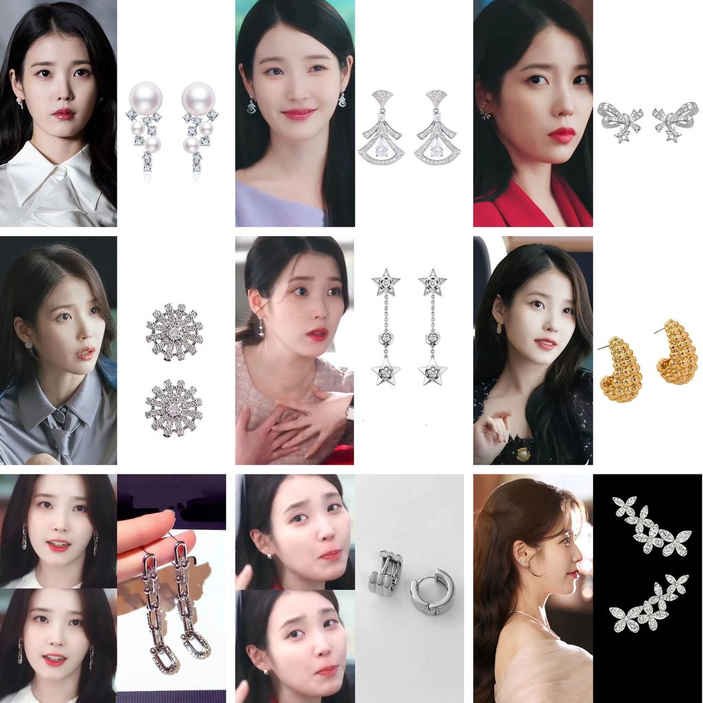 คอลเลكชันต่างหูสตั๊ดเงิน s925 สไตล์เหมือนกัน