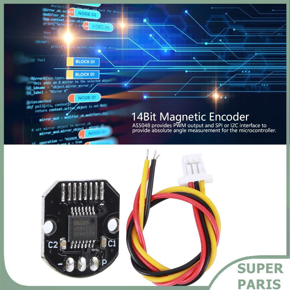 superparis มอเตอร์ Encoder AS5048A อินเทอร์เฟซ PWM แม่เหล็ก SPI 14 บิตสำหรับไร้แปรงถ่าน