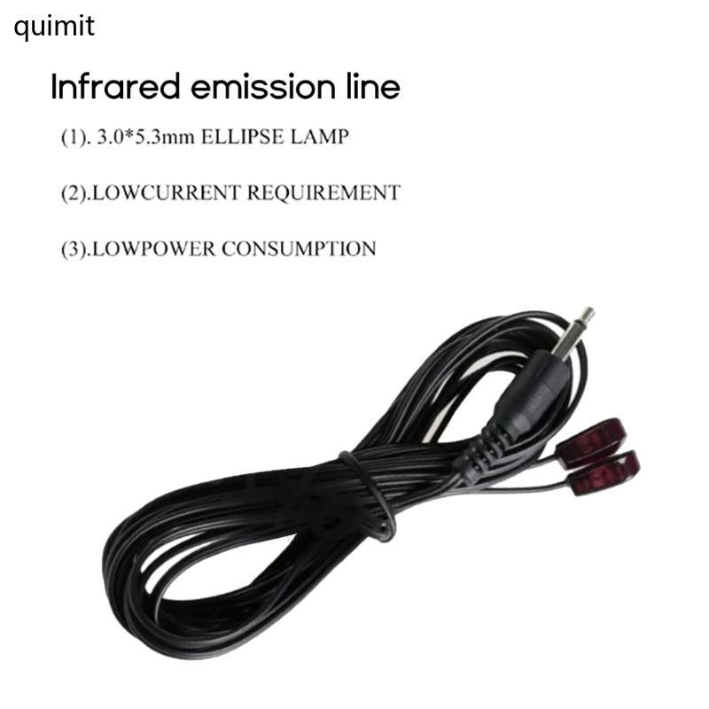QUIM 3 5 มม.Dual IR สายอินฟราเรดสําหรับ Extender Repeater System IR Receiver