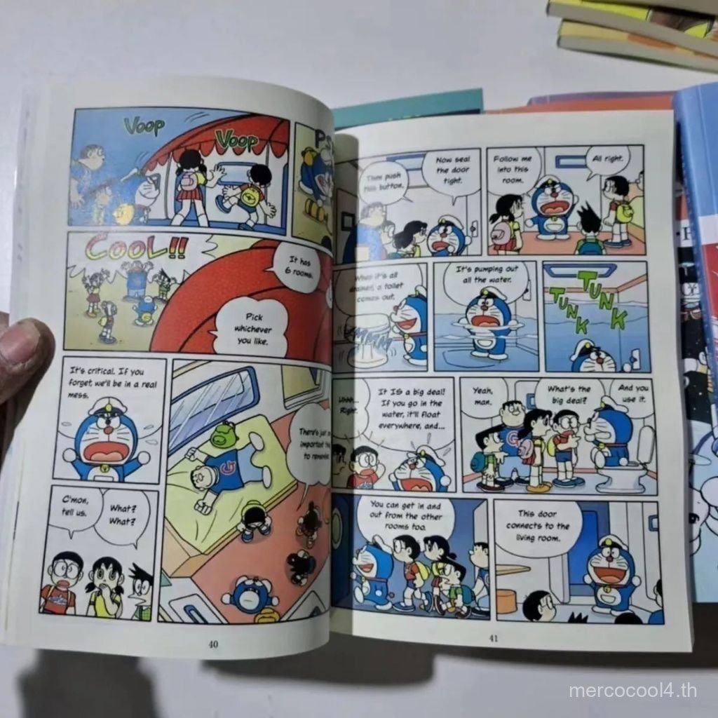 เวอร์ชั่นการพิมพ์สีภาษาอังกฤษ Doraemon Novel Series Comics 17 เล่ม Doraemon1-17 Doraemon