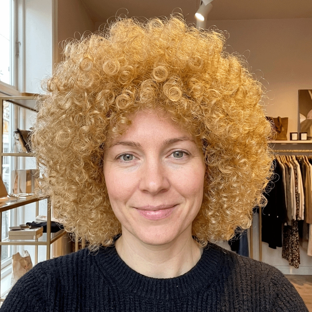 วิกผมตัวตลกผมหยิกสั้นสีธรรมชาติ ทนความร้อน ระบายอากาศดี รูปที่ 5