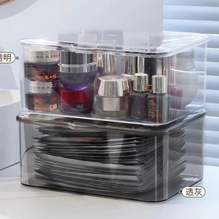 กล่องใส่มาส์กหน้ามีฝาปิดขนาดใหญ่ BIGBOX ใช้เก็บของทั่วไป วัสดุอย่างดี สีใส