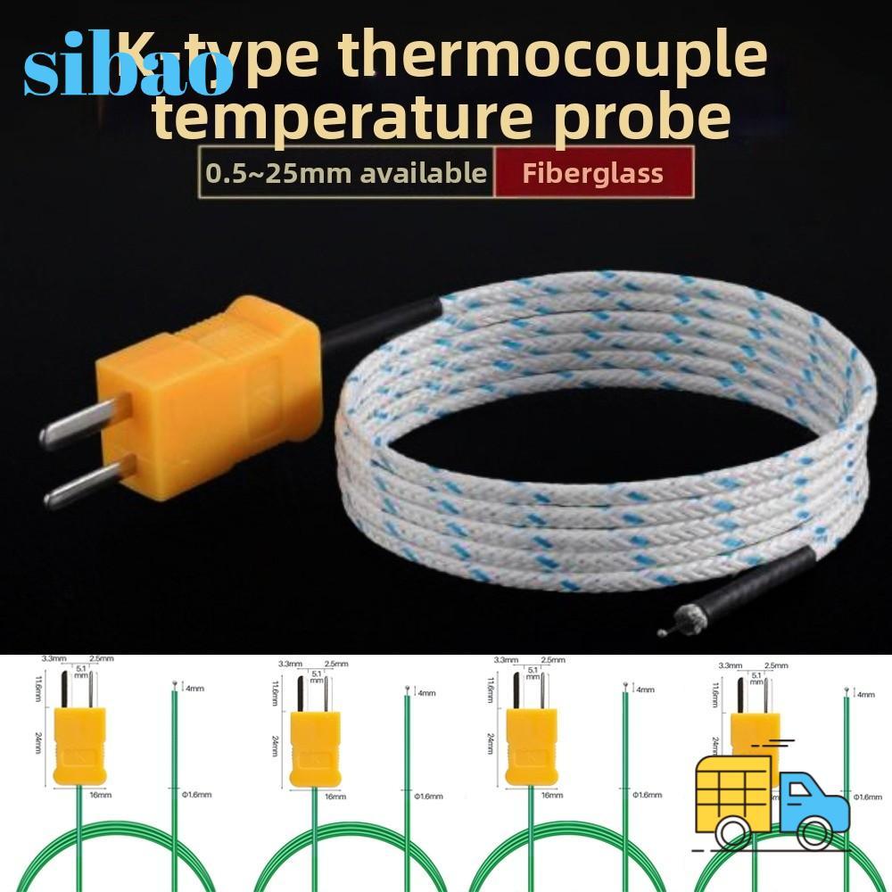 SIBAOTH K-type TP-01 Thermo Sensor Probe, 0.5/1/2/3/5/10M -50~200° Teflon ยาวอุณหภูมิทดสอบ, Teflon T