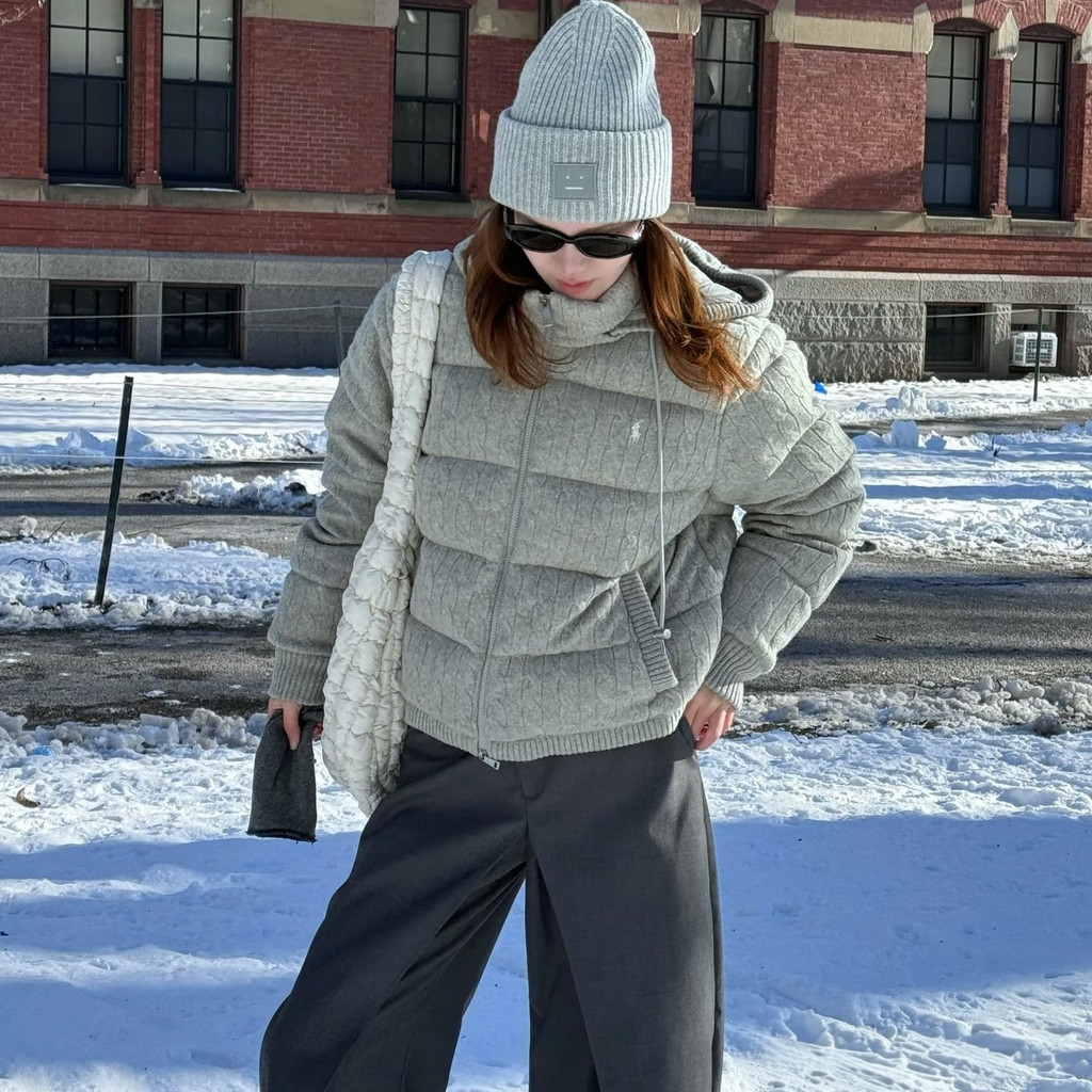 Ralph Lauren  Polo Ralph Lauren Ralph Lauren Wool cable-knit cotton hooded jacket