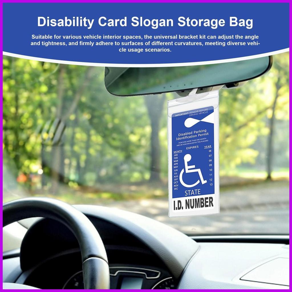 Handicap Placard ผู้ถือรถแขวนสําหรับ Handicap Placard การ์ดอัตโนมัติ Protector กระจกมองหลัง shotallt