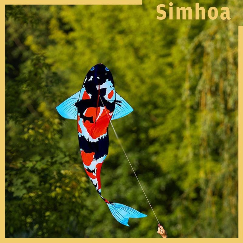 [SIMHOA] Koi Kite Big Kite Koi Fish Windsock สําหรับผู้ใหญ่เด็กเริ่มต้นสําหรับกีฬาสวนทะเล