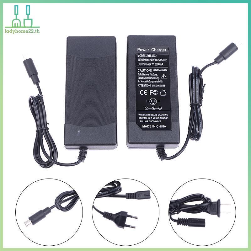 DOOULADY 42V 2A สกู๊ตเตอร์ไฟฟ้าแบตเตอรี่อะแดปเตอร์เปลี่ยนสกู๊ตเตอร์ Charger Power M365 สกู๊ตเตอร์ Ch