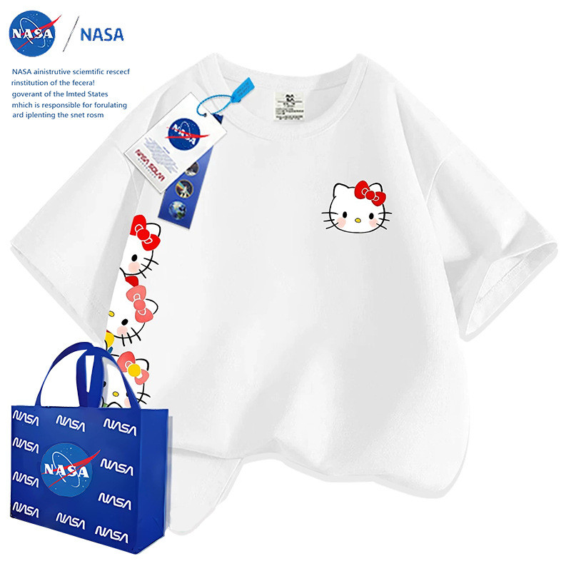เสื้อยืดแขนสั้น NAZA สำหรับเด็ก แบบแคท สไตล์กีฬาครึ่งแขน สบายในหน้าร้อน