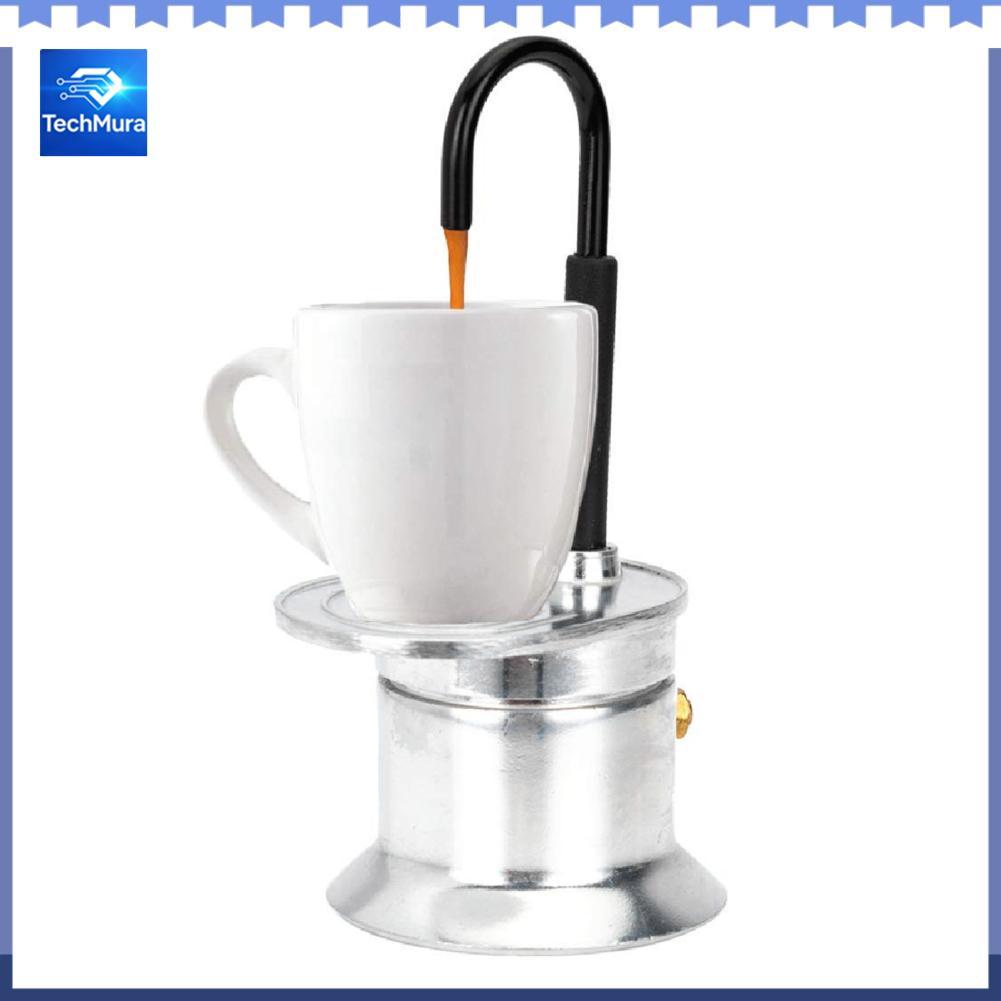TechMura VBESTLIFE หม้อ 50ML เครื่องชงกาแฟอิตาลีแบบพกพาอลูมิเนียมน้ำหนักเบา Works Fast Great Gift