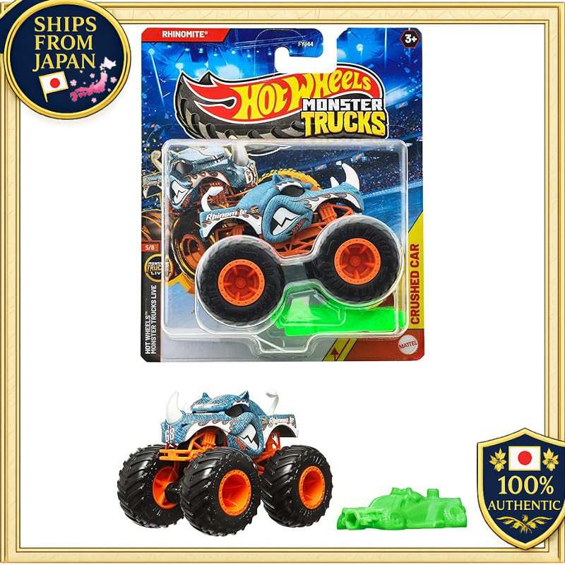 Hot Wheels Monster Truck 1:64 Rhino Might Diecast Toy Blue JKP70