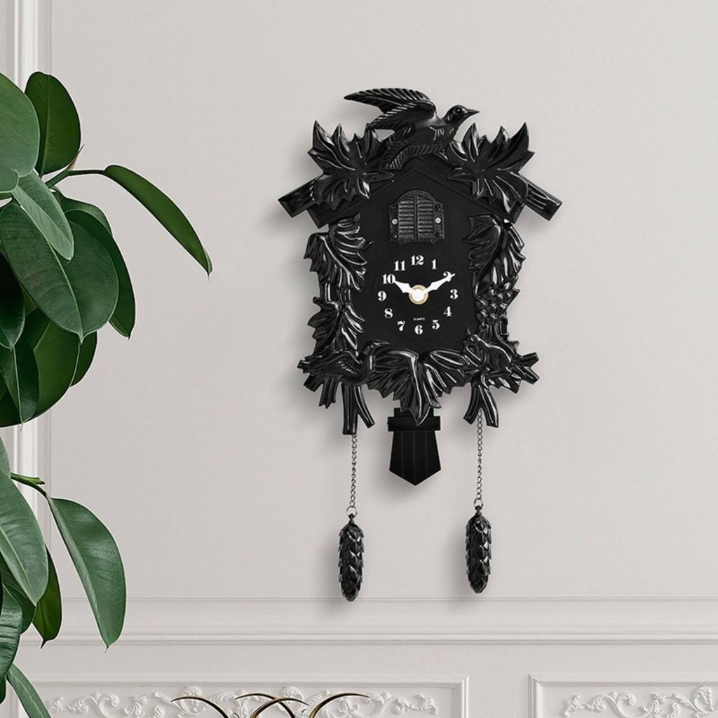 Distressed Finish Cuckoo Clock Silent Movement Retro Cuckoo Clock สําหรับห้องเด็ก