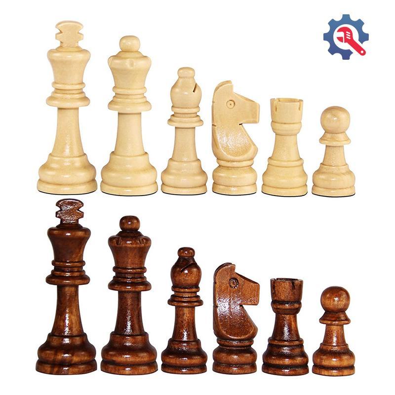 [GEX] 32 ชิ้น/เซ็ต 2.2 นิ้วหมากรุกไม้ชิ้น International Word Chess Game Chess Piece Entertainment Ac