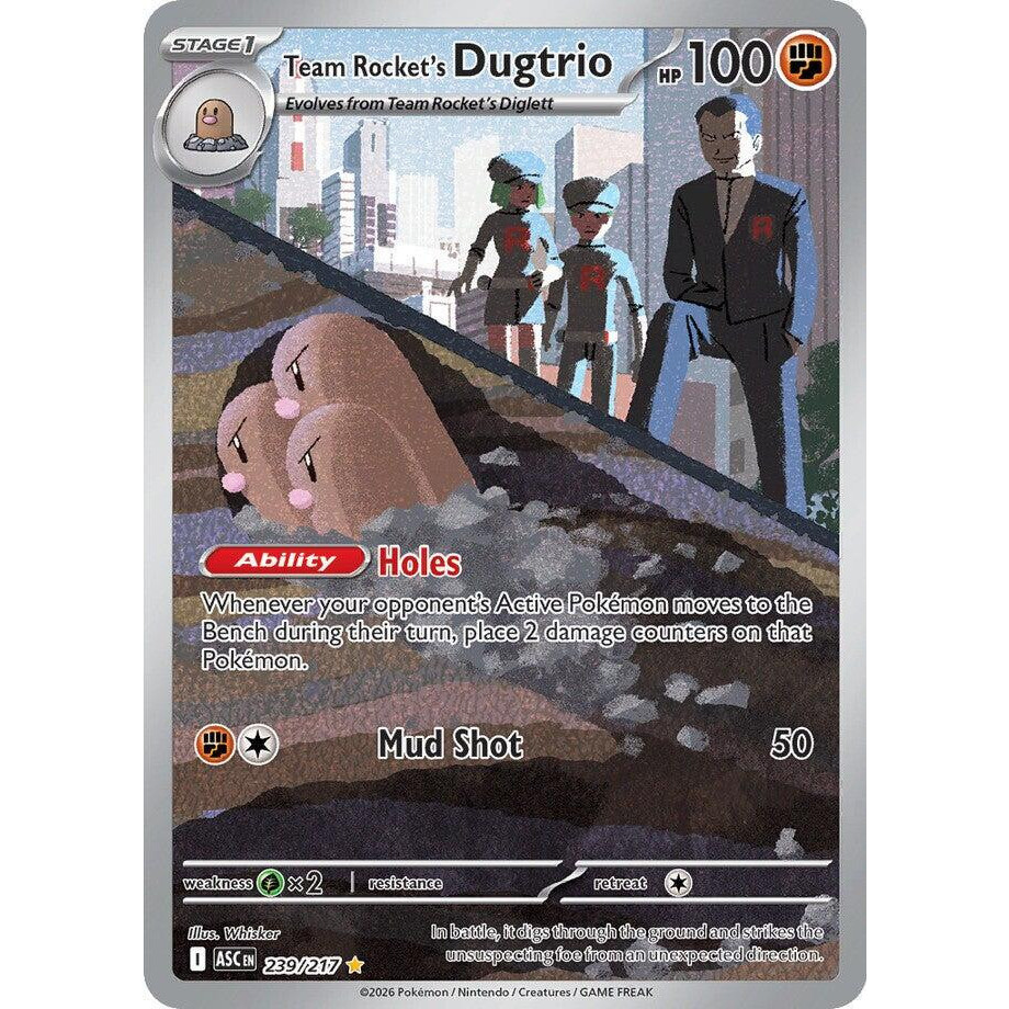[Binder Condition] Team Rockets Dugtrio 239 Pokemon Ascended Heroes